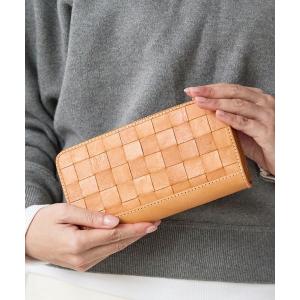 財布 zucchero ズッケロ 長財布 本革 レディース ラウンド型 大容量 シンプル 革 編込み 47735 レディース メンズ