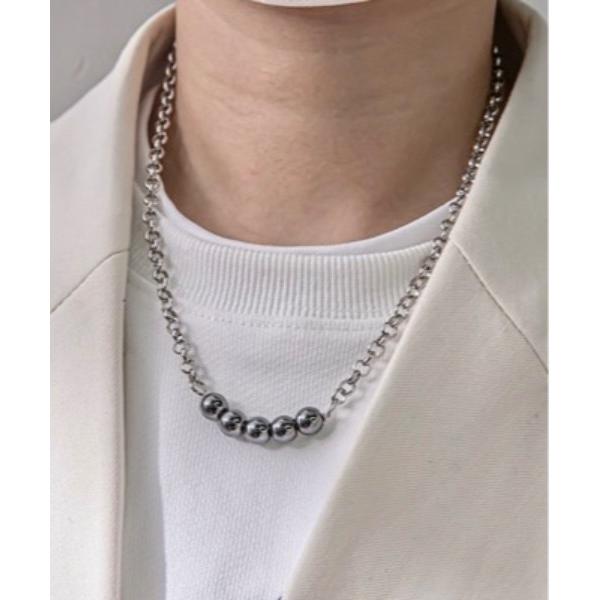 ネックレス メンズ 「OKUOKU　0909」パールデザイン ネックレス oku-necklace-...