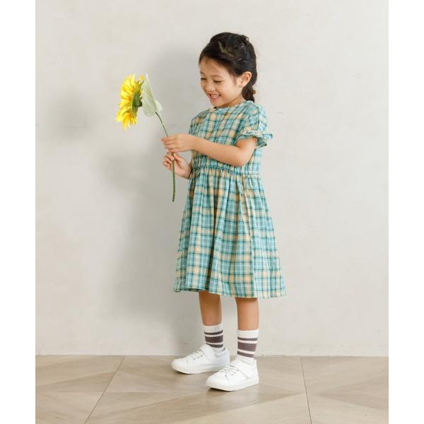 ワンピース チェック柄サンドレス80〜140cm キッズ 子供服 女の子