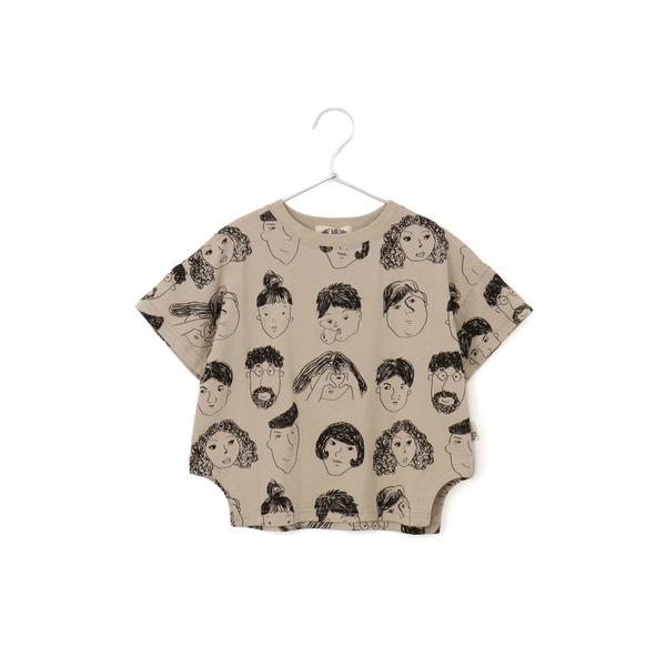 tシャツ いろんな顔総柄半袖Tシャツ150.160cm キッズ 子供服 男の子 女の子
