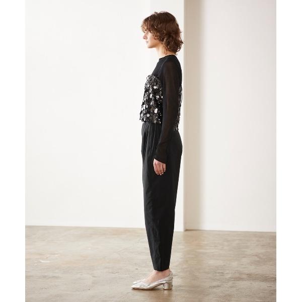 パンツ ドローストタックパンツ レディース