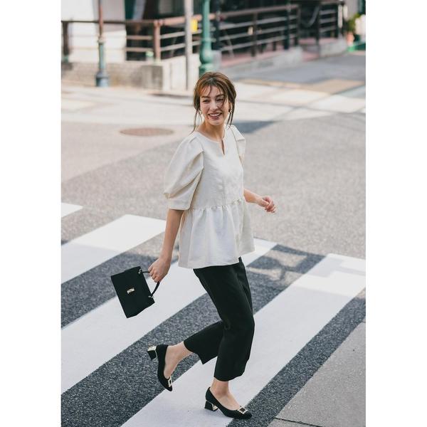 パンツドレス ジャガードブラウス＋パンツセットアップ