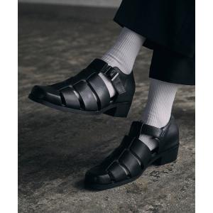 サンダル メンズ 「CALLNE」Real Leather Squaretoe Gluca Heelsandal / 本革スクエアトゥグルカヒールサン｜zozo