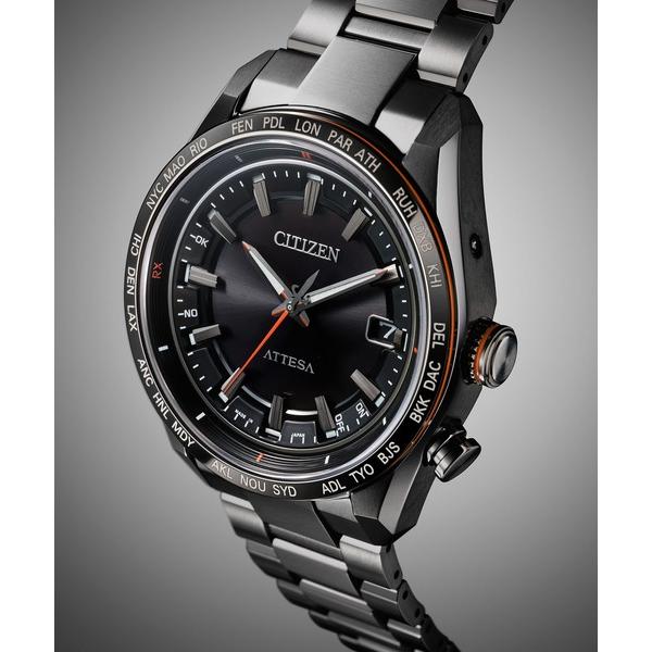 腕時計 ATTESA アテッサ 光発電エコ・ドライブ電波時計 ACT Line ブラックチタニウム ...
