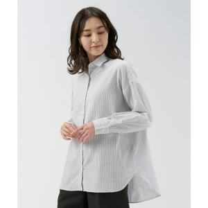 ブラウス シャツ 綿100% Wガーゼ BIGシルエット 長袖カジュアルシャツ レディース