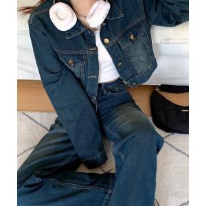 FAVORITO セットアップ デニムショートジャケット+パンツセットアップ