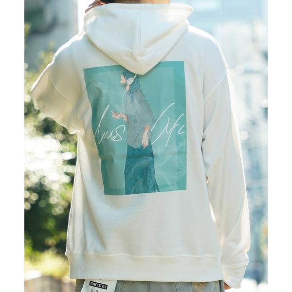 パーカー エモーショナル グラフィック プルパーカー / オーバーサイズ パーカー エモい イラスト...