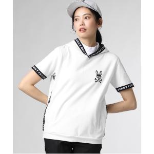 tシャツ Tシャツ レディース 「GOLF」「WOMEN」3ポイント ジャガードテープ 半袖パーカ