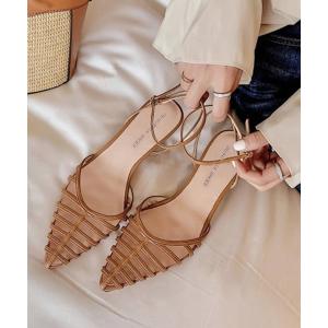GUCCI（グッチ） GGキャンバス ヒールサンダル 34C ベージュ