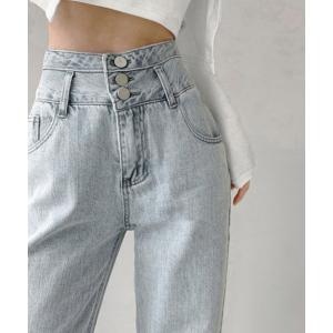 ジーンズ デニム デニムパンツ 「新色追加」ハイウエスト デニムパンツ レディース レディース