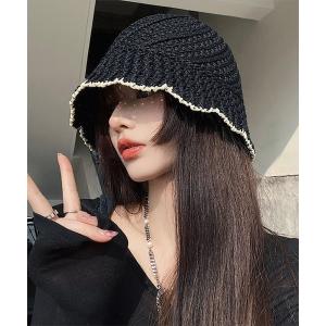 Loueme ニット帽 ニットキャップ フラワークロシェ編みニットキャップ