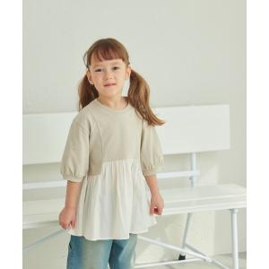 tシャツ 「リンクコーデ」ドッキングボリューム袖...の商品画像