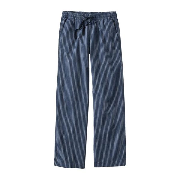 チノパン レイクウォッシュ・チノ・パンツ、プルオン・ワイドレッグ　シャンブレー　ストライプ 米国フィ...