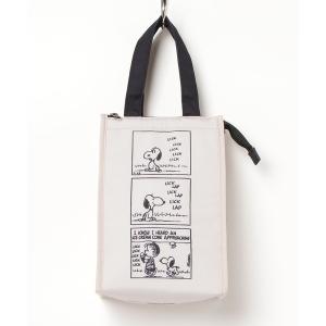 エコバッグ バッグ レディース 「 PEANUTS / ピーナッツ 」スヌーピー 保冷保温マチ付きトートバッグ　S TOTE NJI｜zozo