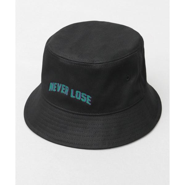 帽子 ハット NEVER LOSE ロゴ刺繍 バケットハット メンズ レディース