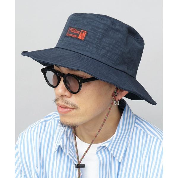 帽子 ハット ドローコード付き ムラ染 撥水ポリエステル アドベンチャーハット メンズ レディース