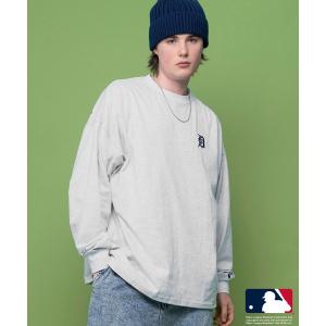 tシャツ MLB エムエルビー 胸刺繍 ワンポイント バッグロゴ ラバープリント 長袖 クルーネック Tシャツ ロンT メンズ レディース