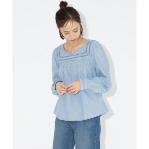 シャツ ブラウス レディース Levi's/リーバイス MIETRA ブラウス ミディアムインディゴ LIPS SEALED｜ZOZOTOWN Yahoo!店