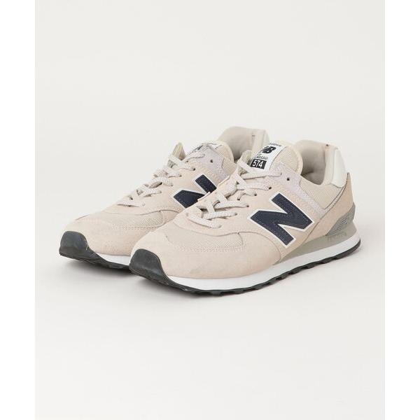 「New Balance」 ローカットスニーカー 27.5cm ベージュ レディース