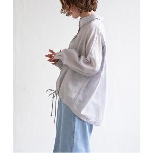 ブラウス シャツ 裾ドロストシャツ レディース