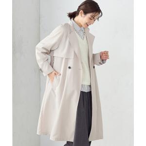 トレンチコート コート ポリエステルグログラン　ロングコート レディース
