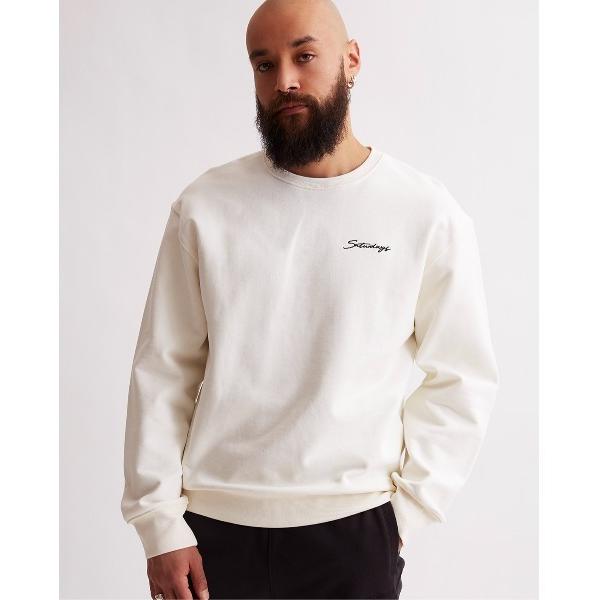 トレーナー スウェット Bowery Script Embroidered Crew メンズ