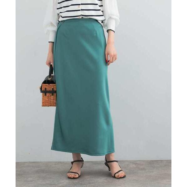 スカート リップルサテンスカート