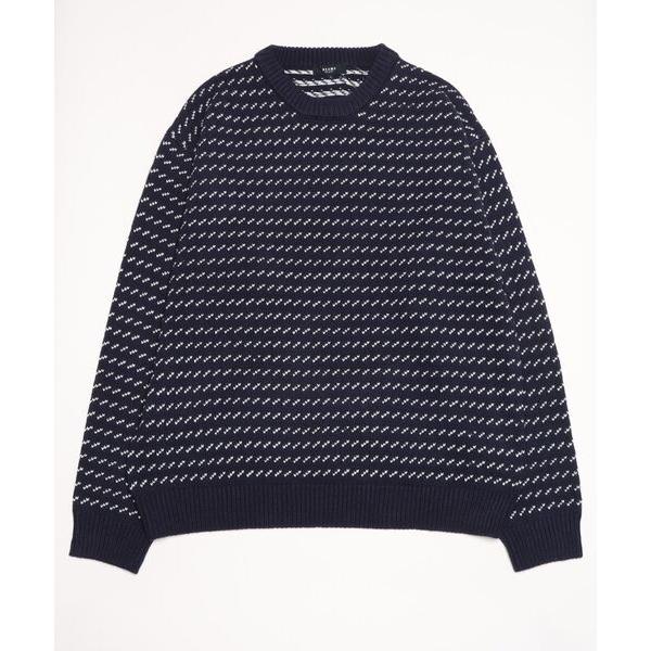 「BEAMS HEART」 長袖ニット MEDIUM ネイビー メンズ