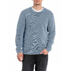 REPLAY（リプレイ） セーター ニット Rロゴ ラムブレンド ストレッチ