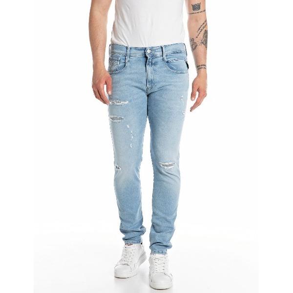 ジーンズ スリムフィットANBASS Hyperflex Re-used Original Brok...