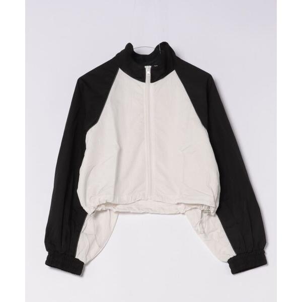 ジャージ タフタクロップドバイカラートラックジャケット レディース