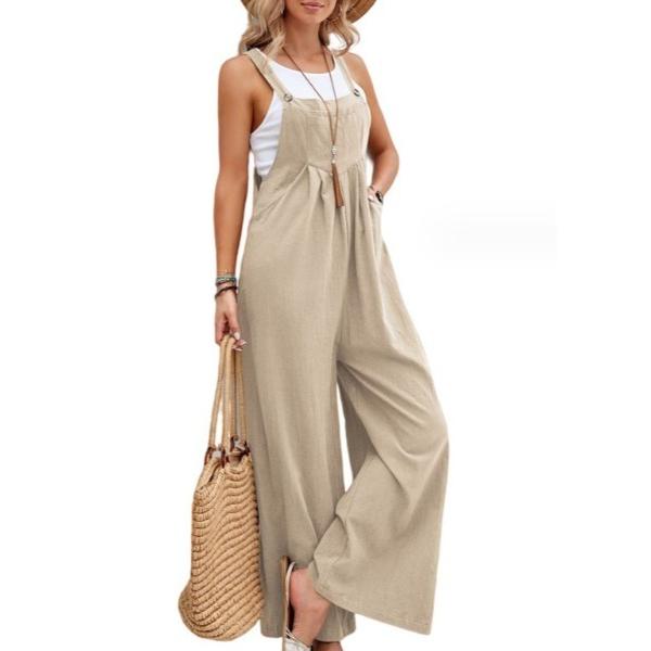 サロペット オーバーオール コットンワイドパンツサロペット レディース メンズ