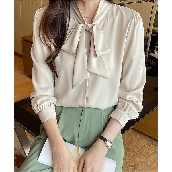 ブラウス シャツ リボンブラウスシャツ レディース メンズ