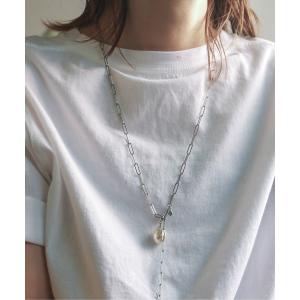 ネックレス 1TOPガラスパールネックレス2 レディース