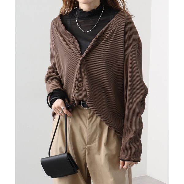 カーディガン Pleated mode cardigan / プリーツカーディガン unisex メ...