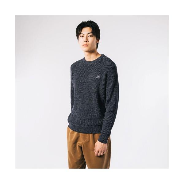 「LACOSTE」 長袖ニット 2 ネイビー メンズ