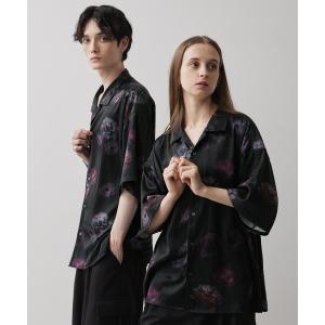 シャツ ブラウス メンズ 「CLEL」2Way Floral Pattern Drape Short Sleeve Shirt/2way 花柄ドレープ｜ZOZOTOWN Yahoo!店