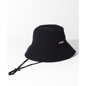帽子 ハット メンズ 「FILA/フィラ」FLW NECK GUARD HAT/ワンポイント刺繍ロゴ ネックガード付 バケットハット｜zozo