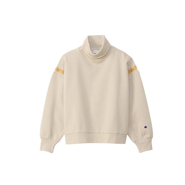 「Champion」 スウェットカットソー MEDIUM ベージュ レディース