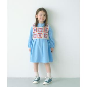 ワンピース カギバリテイスト ベスト＋ワンピース 100cm-130cm キッズ