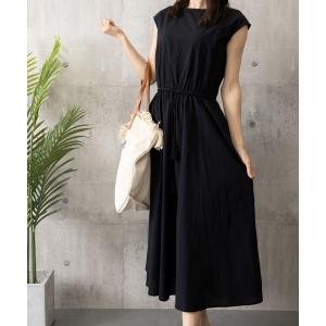 ワンピース リネン風ワンピース レディース 春夏半袖の商品画像