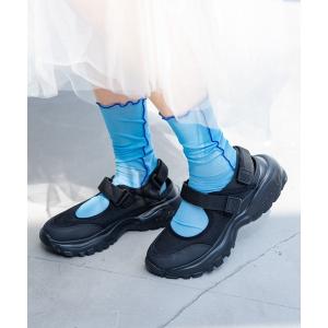 スニーカー ボリュームソール/メッシュスニーカーサンダル レディース