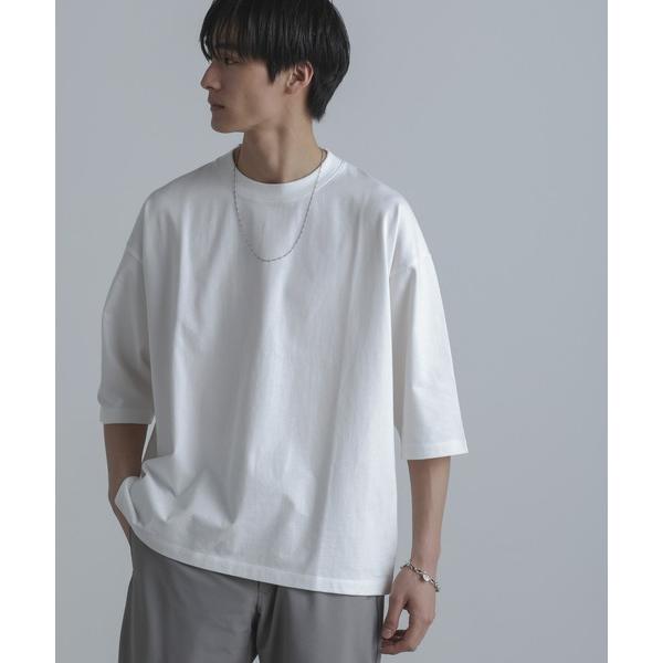 メンズ tシャツ Tシャツ ルーズフィットワイドスリーブPO 7分袖