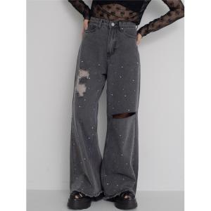 パンツ デニム ジーンズ レディース clash bijou denim pants｜zozo