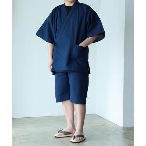 浴衣 メンズ 「UNISEX」 BEAMS JAPAN × 長尾織布 / 別注 しじら織り 甚平｜zozo