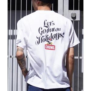 tシャツ Tシャツ メンズ CHUMS/チャムス Tシャツ 半袖 バックプリント クルーネック ロゴ ブービーバード ワークアウト ドライ 吸水速乾｜ZOZOTOWN Yahoo!店