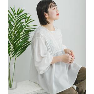 シャツ ブラウス レディース レースギャザーブラウス｜ZOZOTOWN Yahoo!店