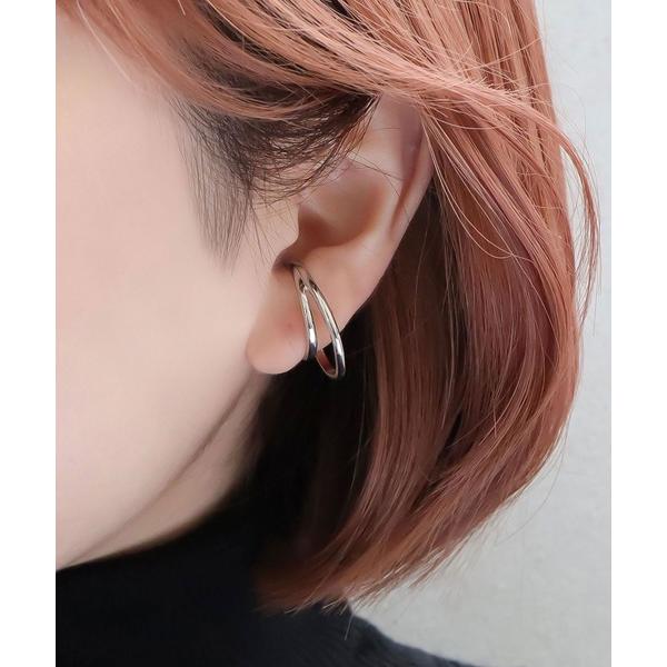 アレルギー対応 イヤーカフ blackdia ocean ダブルライン イヤーカフ レディース