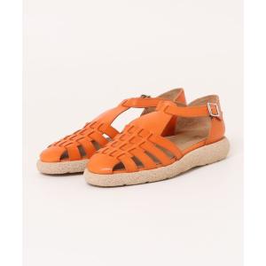 厚底 サンダル 「PASCUCCI」厚底レザーグルカサンダル(D42100) レディース