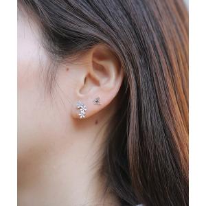 Lilas ピアス スラストスモーキースクエアピアス K10（片耳